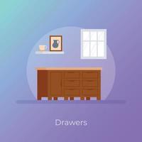 Trendy Drawers Concepts vector