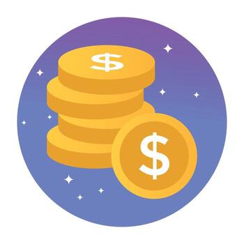 pila de dólares de moda vector