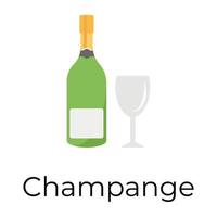 Trendy Champagne Concepts vector