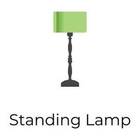 Trendy Standing Lamp vector