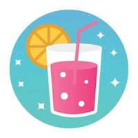 Trendy Lemon Juice vector