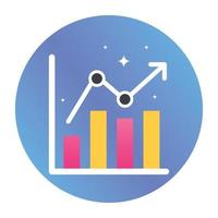 tabla estadistica de negocios vector