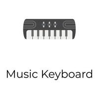 Trendy Music Keyboard vector