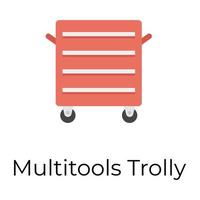 Multi Tool Trolley vector