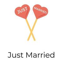 Just Married Props vector