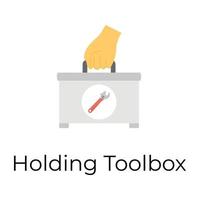 Holding Tool Box vector