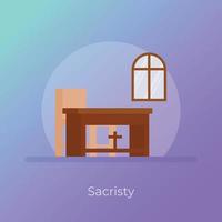 conceptos de sacristía de moda vector