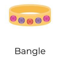 Trendy Bangle Concepts vector