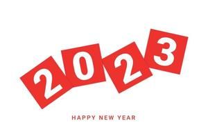 Simple 2023 happy new year design template. vector