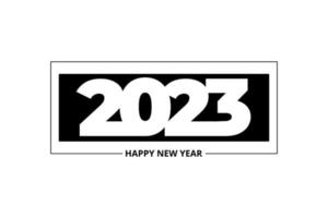 feliz año nuevo 2023 texto tipografía diseño vector ilustración