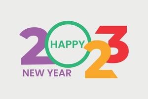 Colorful Happy new year 2023 vector illustration