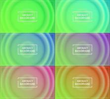 six sets of light green circle radial gradient abstract background with frame. blur, shiny, modern and color style. blue, purple, pink and red. use for homepage, backgdrop, wallpaper, banner or flyer vector