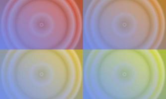 four sets of blue circle radial gradient abstract background. simple, blur, shiny, modern and color style. red, orange and yellow. use for homepage, backgdrop, wallpaper, cover, banner or flyer vector
