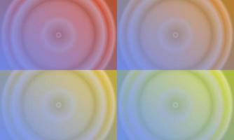 four sets of blue circle radial gradient abstract background. simple, blur, shiny, modern and color style. red, orange and yellow. use for homepage, backgdrop, wallpaper, cover, banner or flyer vector