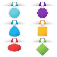 Website badges in different colors vector