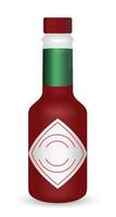 ilustración de botella de salsa simple vector
