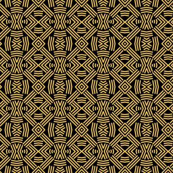 Pattern with a geometric pattern on a black background vector