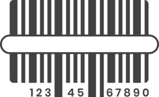 ilustração de código de barras em estilo minimalista png