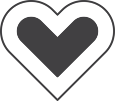 heart illustration in minimal style png