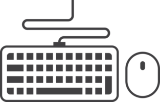 tastatur- und mausillustration im minimalen stil png