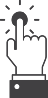 index finger with button illustration in minimal style png