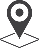 Location pin illustration in minimal style png