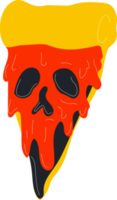 Skull Pizza Slice. All elements are isolated png