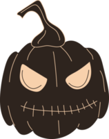 calabazas de halloween, caras graciosas. todos los elementos están aislados png