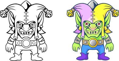 funny fairytale goblin vector