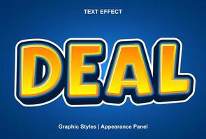 Deal text effect with graphic style and editable vector