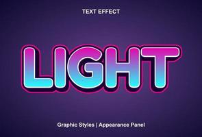 light text effect with graphic style and editable vector