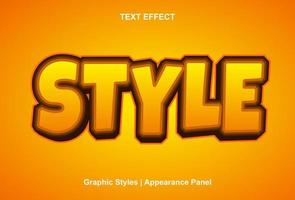 style text effect with graphic style and editable vector