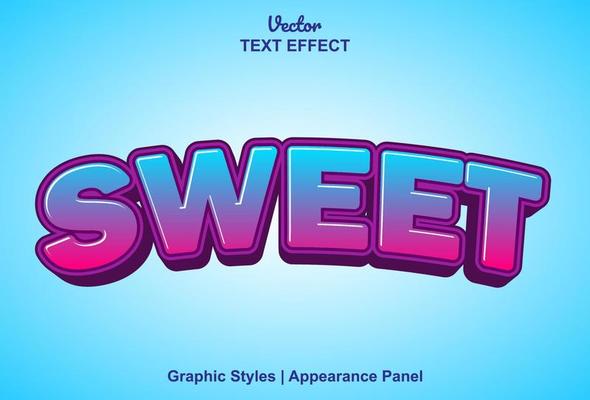 sweet text effect with graphic style and editable.