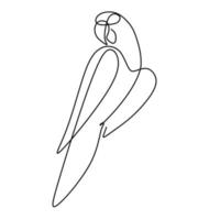 One line design silhouette of parrot.hand drawn minimalism style.vector illustration vector