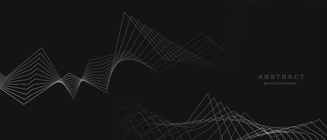 Dark abstract background with dynamic lines vector