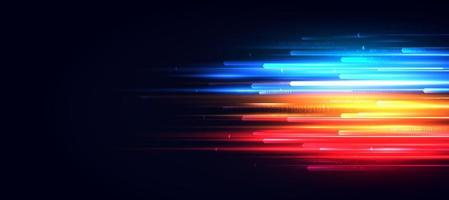 Abstract technology background with motion neon light vector