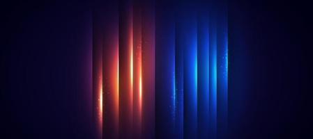 Blue technology background with motion neon light vector