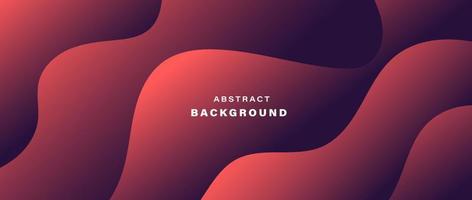 Gradient background with dynamic wavy shapes. Vector illustration.