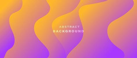 Gradient background with dynamic wavy shapes. Vector illustration.
