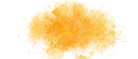 Hand painted yellow color with watercolor texture abstract background vector