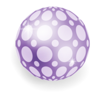 Metallic Purple Christmas Ball. png