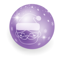 Metallic Purple Christmas Ball. png