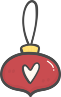 carino Natale fronzolo ornamento palla decorazione cartone animato scarabocchio mano disegno png