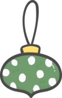 mignon boule de noël ornement boule décoration dessin animé doodle dessin à la main png