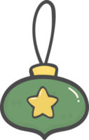 niedliche weihnachtskugel ornament ball dekoration cartoon gekritzel handzeichnung png