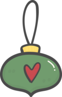 cute Christmas bauble ornament ball decoration cartoon doodle hand drawing png