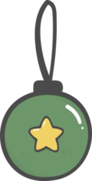 niedliche weihnachtskugel ornament ball dekoration cartoon gekritzel handzeichnung png