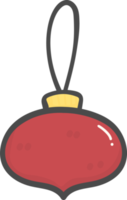 mignon boule de noël ornement boule décoration dessin animé doodle dessin à la main png