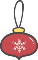 cute Christmas bauble ornament ball decoration cartoon doodle hand drawing png