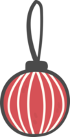 mignon boule de noël ornement boule décoration dessin animé doodle dessin à la main png